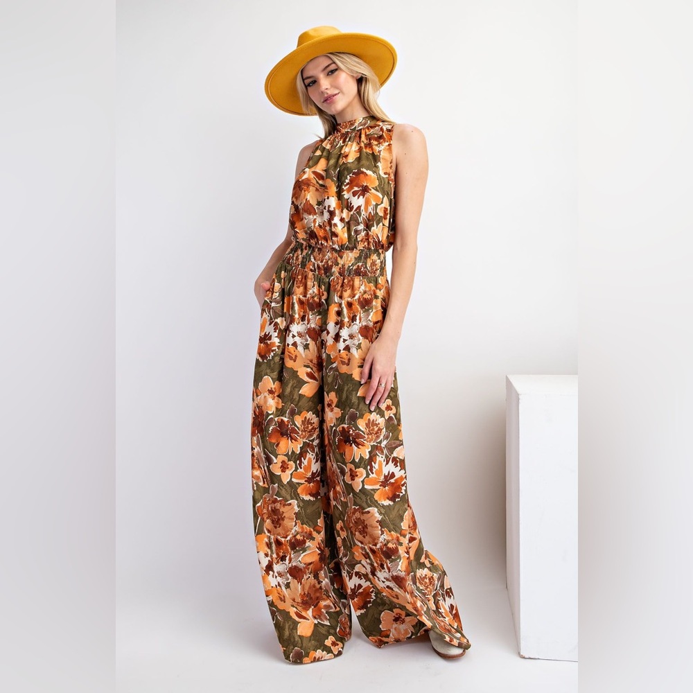 059 Easel MIRABELLE SATIN JUMPSUIT